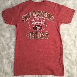 Women's MED Red San Fransisco 49ers T-Shirt Retro